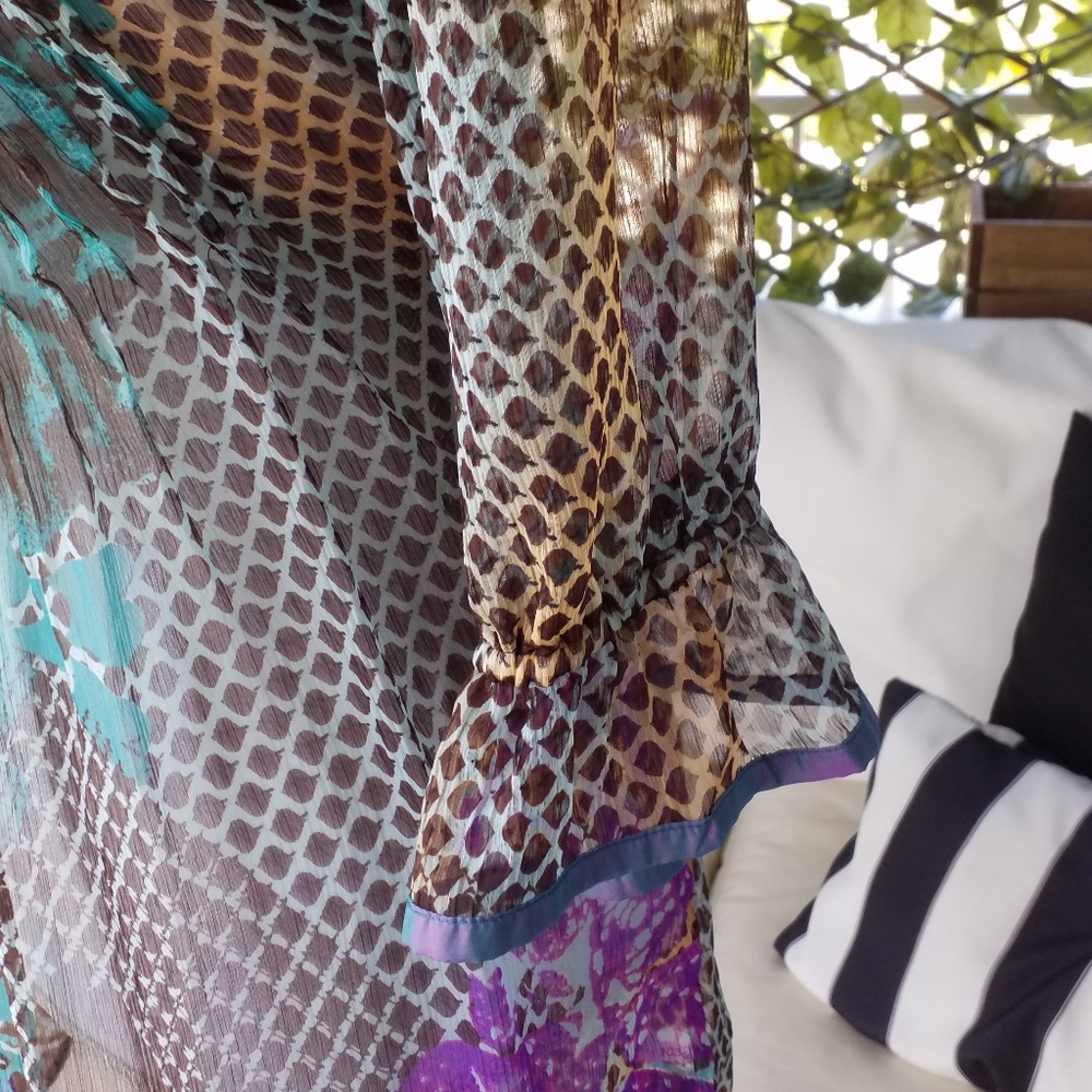 Gorgeous shirt/short dress with amazing colors!!! - Picture 4 of 6